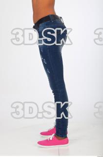 Leg reference of clothed Cecelia blue jeans pink shoes 0003